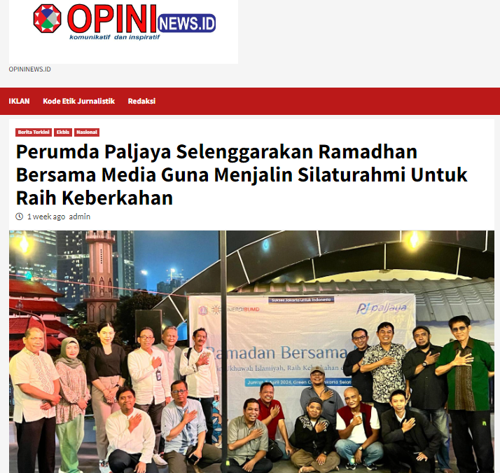 Perumda Paljaya Selenggarakan Ramadhan Bersama Media Guna Menjalin Silaturahmi Untuk Raih Keberkahan